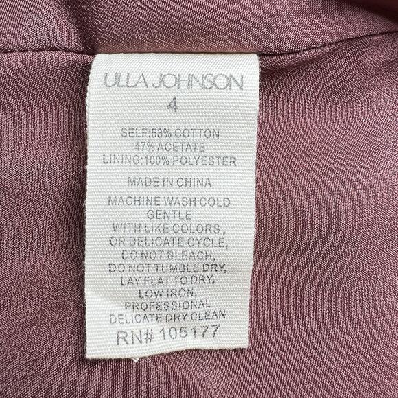 Ulla Johnson Maxine Skirt Brown Midi Faux Wrap Satin - Picture 5 of 7